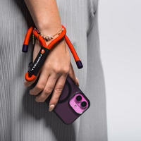 FORCELL F-DESIGN R10X40 rokas telefona siksniņa ar regulējamu garumu (maks. 20cm cilpā) sarkana