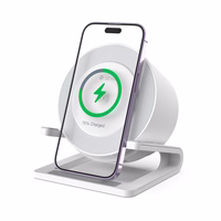 Devia Bluetooth skaļrunis IM-3 ar bezvadu lādētāju 15 W un gaiši baltu krāsu