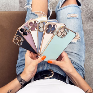 Lighting Color viedtālruņa apvalks Xiaomi Redmi Note 11 violeta gēla apvalks ar zelta rāmi