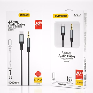 Audio cable Dudao L11ProT USB-C to 3.5mm 1.0m black