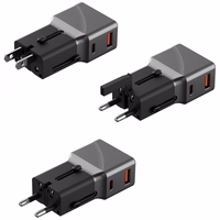 Adapter Energea TravelWorld 1A1C 25W melns gunmetal