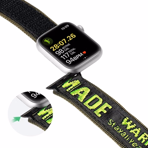 Dux Ducis siksniņa (āra versija) Apple Watch Ultra siksniņa, SE, 9, 8, 7, 6, 5, 4, 3, 2, 1 (49, 45, 44, 42 mm) neilona aproce melna/zaļa