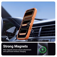 Crong Hybrid Matte Magnetic - MagSafe iPhone 17 Pro Max maciņš (oranžs)