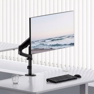 Ergo Office ER-691 B – monitora turētājs ar gāzes atsperi 17–32 collu ekrāniem, 1–10 kg, VESA līdz 100×100, matēti melns