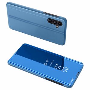 Viedtālruņa apvalks Clear View Case Samsung Galaxy A14 atverams apvalks zils