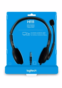 Logitech H111 stereo pelēkas austiņas 981-000593