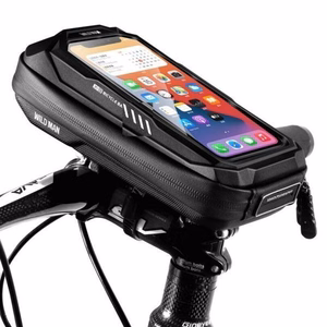 WILDMAN ceļojumu soma velosipēda stūrei ar rāvējslēdzēju, 0,5L (4 "- 7"), X3, melna