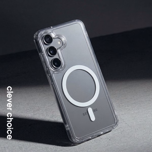 Crong Hybrid Clear Magnetic MagSafe vāciņš ierīcei Samsung Galaxy S26, caurspīdīgs