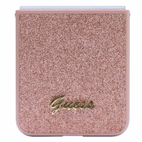 Guess Glitter Script viedtālruņa apvalks Samsung Galaxy Z Flip 5 - rozā