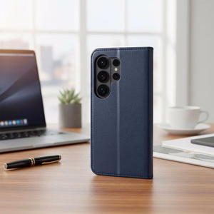 Atlokāmais maciņš Xiaomi Redmi A7 PRO Split Book, tumši zils un krēmkrāsas