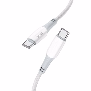 Cable USB C to USB C Hoco 3A 60W 1m X70 white