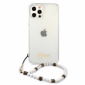 Guess GUHCP12MKPSWH iPhone 12/12 Pro 6.1" Transparent Hardcase White Pearl