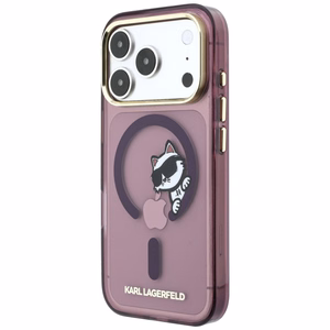 Karl Lagerfeld Peekaboo Logo MagSafe case for iPhone 18 Pro Max / 17 Pro Max - burgundy