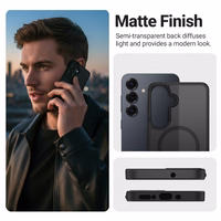 Crong Hybrid Matte Magnetic - MagSafe Case Samsung Galaxy S24 (melns)