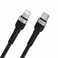 Wozinsky WNBCL2 Lightning / USB-C PD 30W kabelis 2m - melns