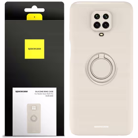 Spacecase Silikona maciņš ar gredzenu Redmi Note 9S/9 Pro kaula krāsas