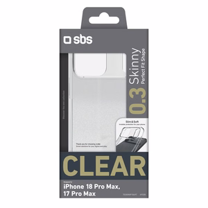 SBS Skinny maciņš modelim iPhone 18 Pro Max / 17 Pro Max – caurspīdīgs
