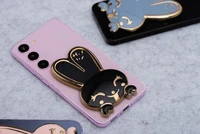 Lipīgs tālruņa statīvs RABBIT - melns