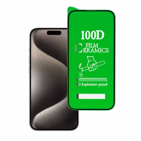 Aizsargstikls HARD KERAMISKAIS IPHONE 15 PRO MELNS