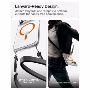 Spigen Ultra Hybrid MagSafe maciņš iPhone 18 Pro / 17 Pro, caurspīdīgs oranžs
