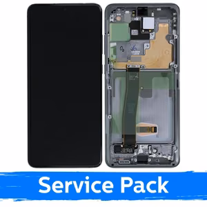LCD Displejs Saderīgs ar Samsung G988 S20 Ultra Ar Frame / Cosmic Pelēks / (Service Pack)