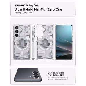 Spigen Ultra Hybrid Mag MagSafe maciņš priekš Samsung Galaxy S26 Zero One balts