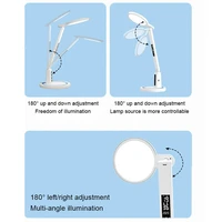 Galda lampa LED DL-02 bezvadu ar digitālo pulksteni balta