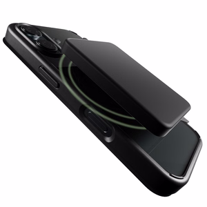 Puro Book Mag magnētiskais ādas viedtālruņa apvalks ar atloku un kartes nodalījumu iPhone 16 - melns