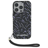 Karl Lagerfeld Zebra With Cord viedtālruņa apvalks iPhone 16 Pro Max - violets