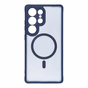FULL MATTE MAG COVER viedtālruņa apvalks saderīgs ar MagSafe Samsung S25 Plus zila