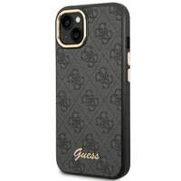 Guess GUHCP14SHG4SHK iPhone 14 6.1 "melns / melns cietais apvalks 4G Vintage Gold Logo