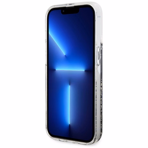 Guess GUHCP14LLCSGSGK iPhone 14 Pro 6.1" melns cietais viedtālruņa apvalks ar šķidro spīdumu marmora dizains