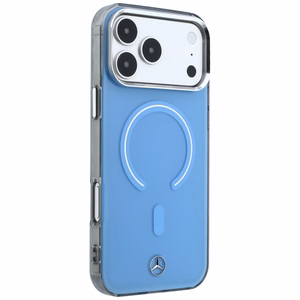 Mercedes Double Layer Iconic Logo vāciņš modelim iPhone 18 Pro Max / 17 Pro Max, saderīgs ar MagSafe – zils