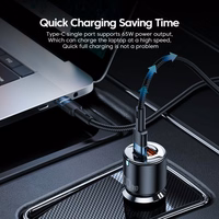 Auto lādētājs Essager "Fan" Melns 66W (2xPD)