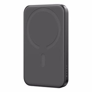 Mini magnētiskais portatīvais lādētājs Joyroom JR-W020 5000mAh USB-A USB-C 20W (melns) + USB-C / USB-C kabelis