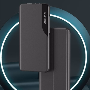 Eco Leather View Case elegants viedtālruņa apvalks ar vāciņu un statīva funkciju Samsung Galaxy A73 sarkans