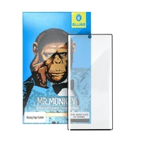 5D Mr. Monkey stikls - Samsung Galaxy S22 melns (Strong Lite)