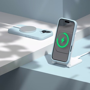 Etteri Silikona Mag maciņš for iPhone 16e / 17e gaiši zils