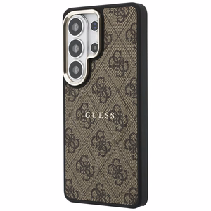 Guess maciņš 4G Embossed Ring MagSafe priekš Samsung Galaxy S26 Ultra brūns