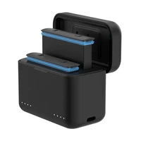 TELESIN 2 slotu lādētājs + karšu glabātuve Insta360 X4 kamerai