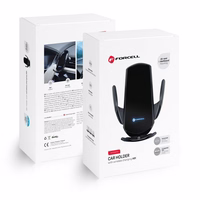 FORCELL auto turētājs ar bezvadu uzlādi automātisko sensoru + magnētiskie adapteri HS1 15W melns