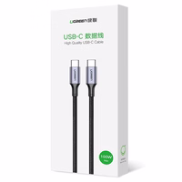 Ugreen US316 USB-C uz USB-C PD QC FCP 100W 5A 480Mb/s 3m kabelis pelēks