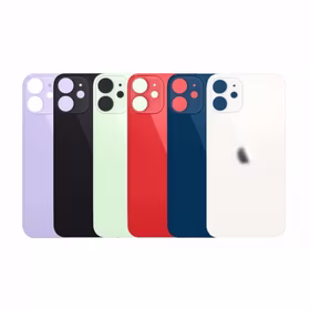 Aizmugurējais vāciņš Saderīgs ar iPhone 12 Mini / Balts / (Bigger camera hole version) / OEM