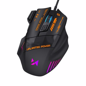 Wozinsky WMGK-1179W vadu optiskā spēļu pele, 7200 DPI, ar apgaismojumu, melna