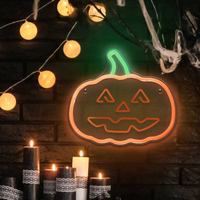Neon PLEXI LED HAPPY PUMPKIN oranžs zaļš FPNE10 Forever Light