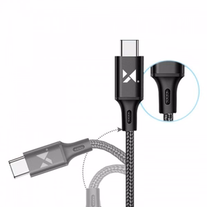 USB kabelis Wozinsky WUC-C1B melns Type-C 100cm