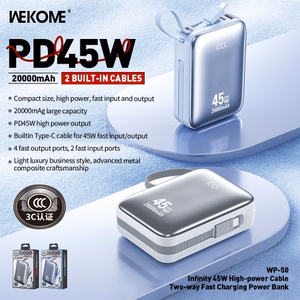 Ārējais akumulators WK Design "WP-50", zils, 20000 mAh (45 W)