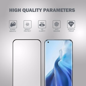 Crong 3D Armor Glass Full Glue 9H rūdīta stikla ekrāna aizsargs Xiaomi Mi 11, ar uzstādīšanas rāmi