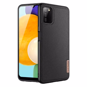 Dux Ducis Fino viedtālruņa apvalks pārklāts ar neilona materiālu Samsung Galaxy A03s melns