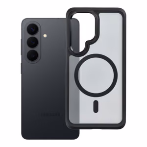 Maciņš Samsung S26 Forcell F-Protect Smoke Hybrid Premium saderīgs ar MagSafe melns